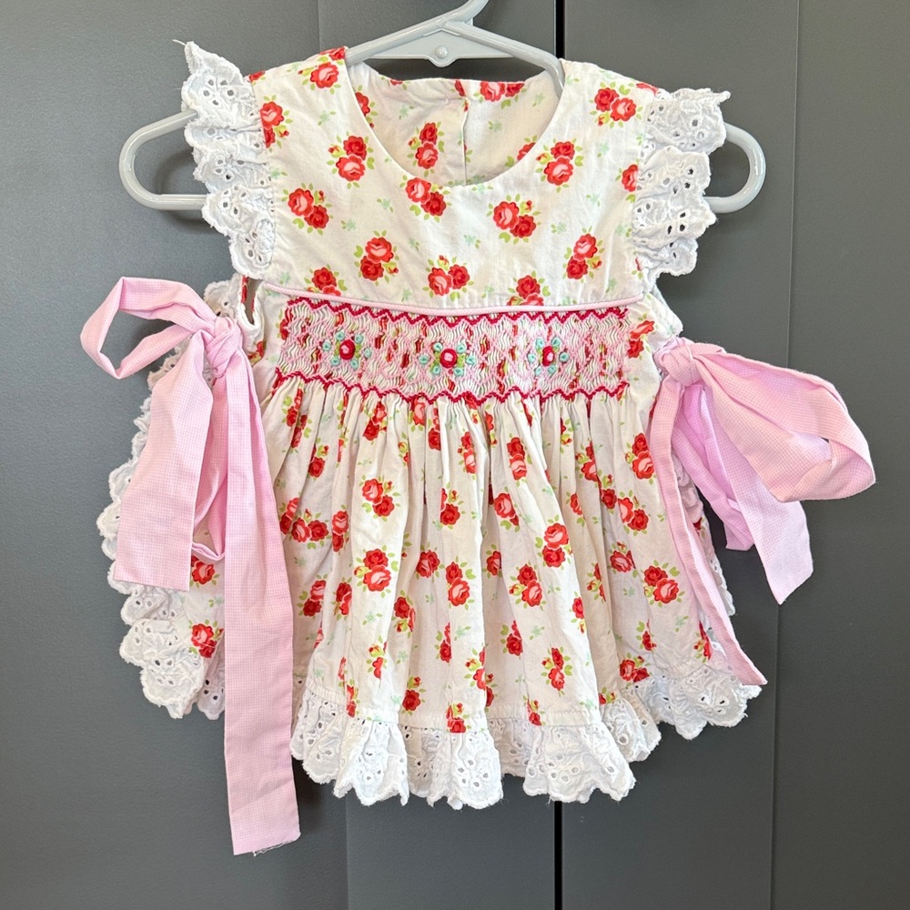 Shrimp and Grits Floral Baby Dress